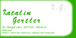 katalin gertler business card